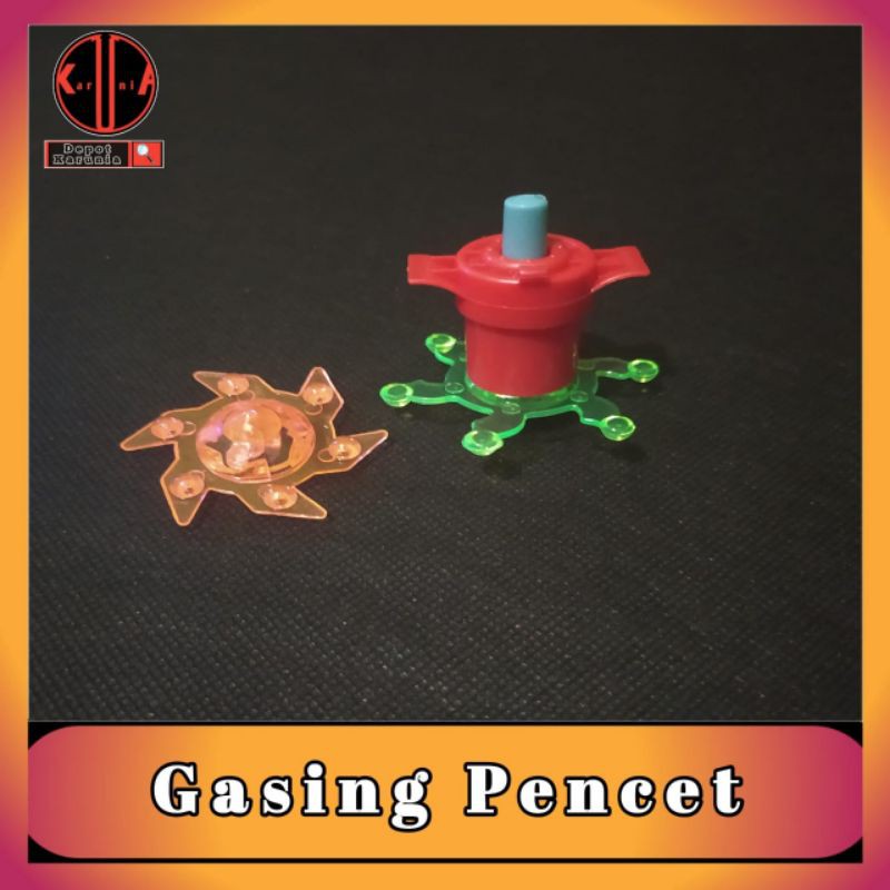 (2pcs) Mainan Gasing Pencet Plastik