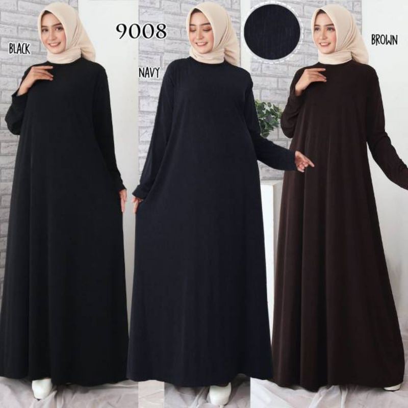 Gamis Jersey Terbaru motif Jeans jumbo 6L