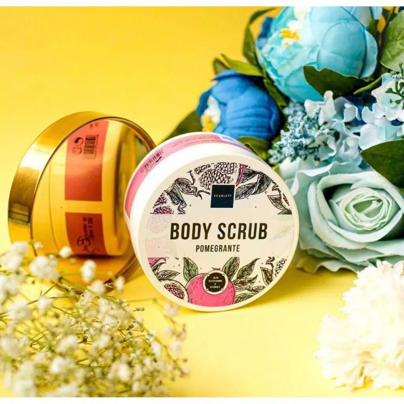 COD - SCARLETT BODY SCRUB - BRIGHTENING AND WHITENING SCRUB - LULUR PEMUTIH PENGHALUS KULIT