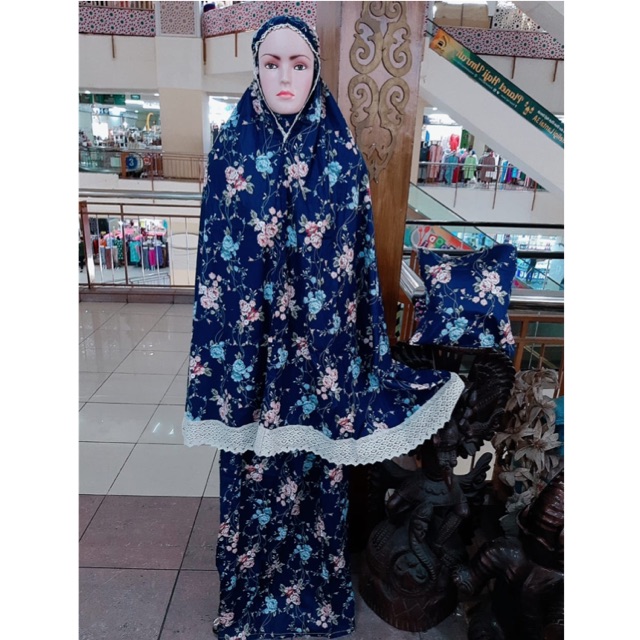 Mukena katun Jepang renda