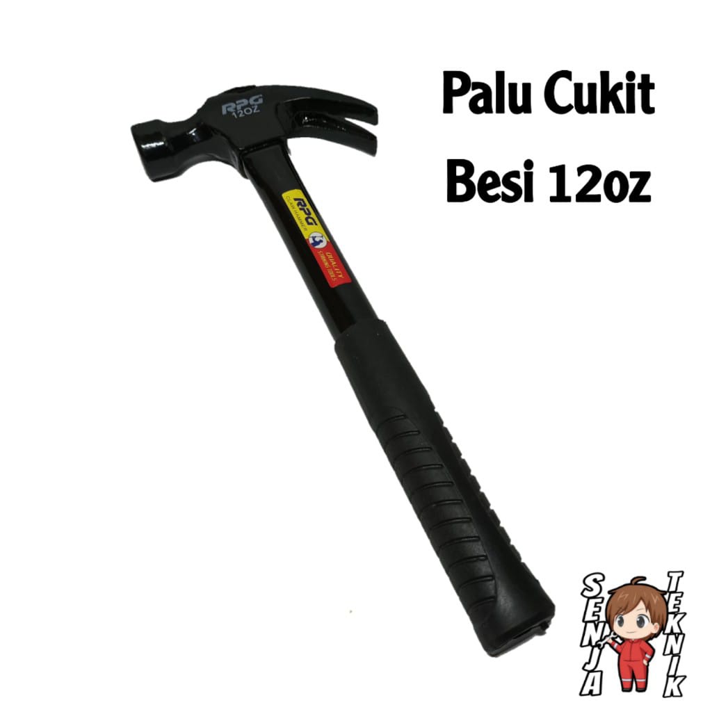 Palu Cukit Gagang Besi 12 oz - Palu Kambing Besi 12 oz
