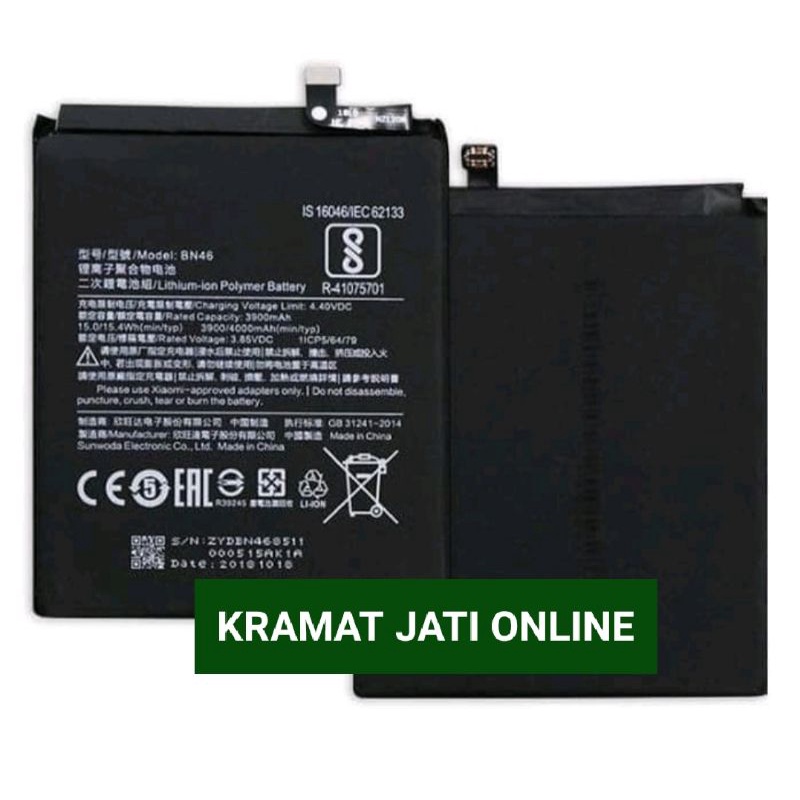 BATERAI XIAOMI REDMI NOTE 8