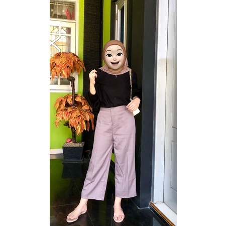 batwing sweater atasan rajut blouse rajut-Sweater Black