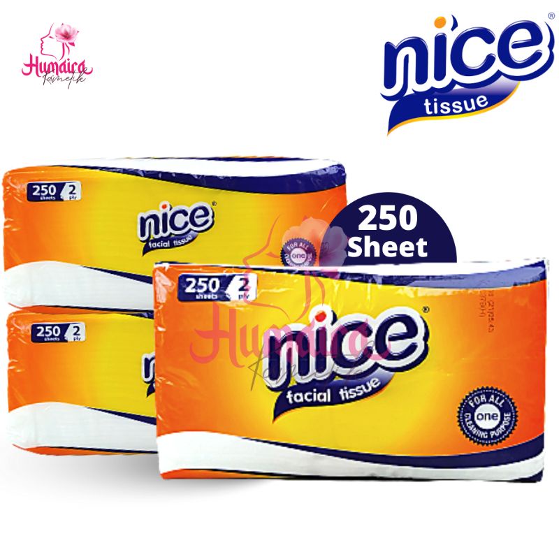 Nice Tisu Facial Tissue 250sheet 2ply ( kemasan baru)