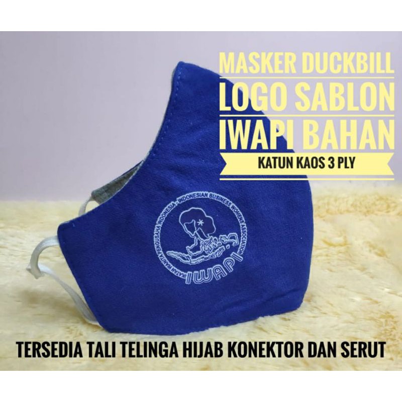 Masker Logo Iwapi Duckbill 3 Ply