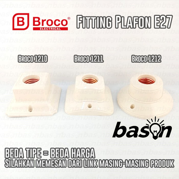 BROCO 1210 Ceiling Lamp Holder - Fitting E27