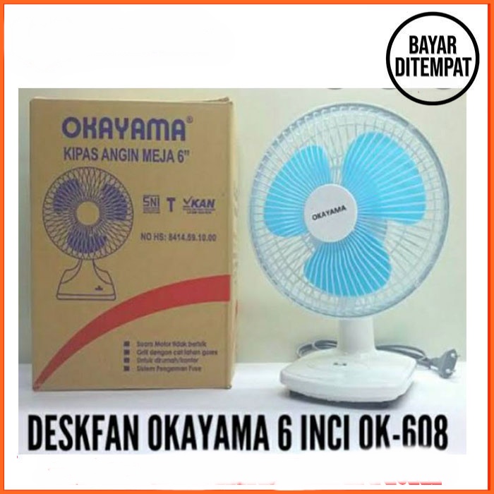 Kipas Angin Meja Murah Okayama Desk Fan 6inch