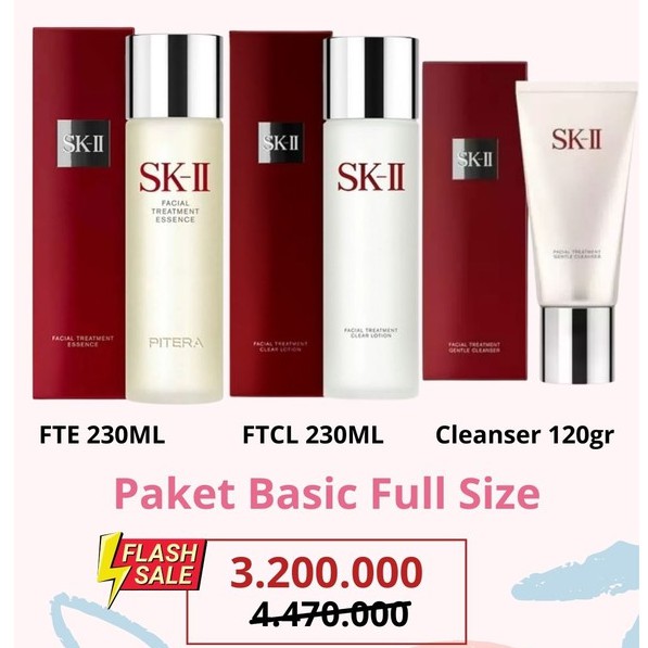 SALE!! SKII- SK-II SK2 FTE 230ML FTCL 230ML CLEANSER 120GR Paket Basic FULL SIZE