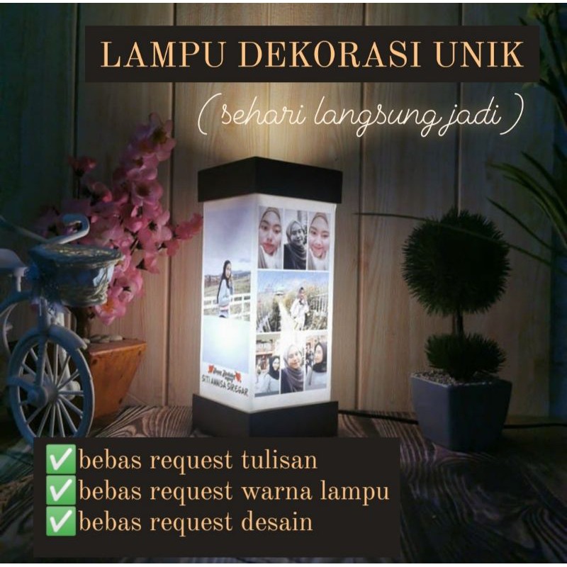 Jual LAMPU DEKORASI RUANGAN UNIK CUSTOM FOTO FREE DESIGN BISA UNTUK