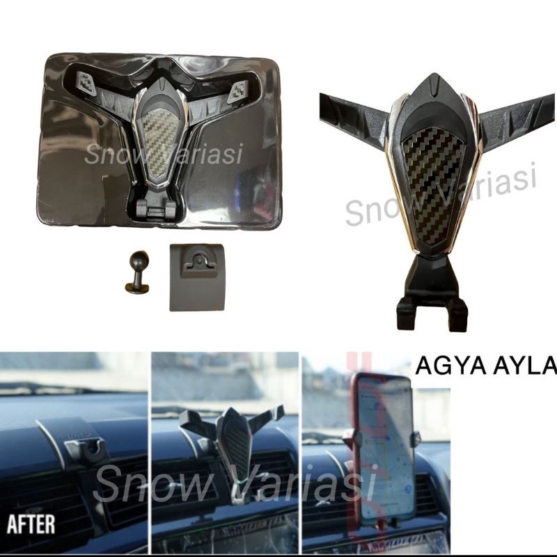 Phone Holder Agya Ayla Fortuner Innova HRV Calya Sigra Brio Rush Terios Ertiga XL7 Pajero Almaz