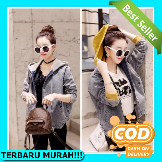 (Cod) Jaket Biondi Biondy / Jaket Jeans Aurora Biondy Warna / Pakaian Wanita Jeans Wanita Original J