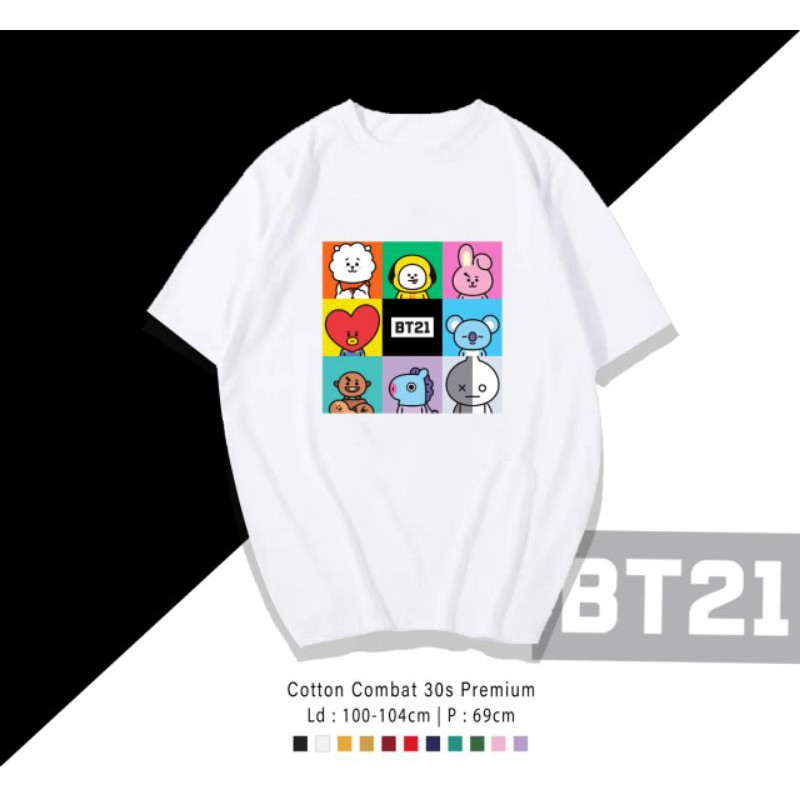 T-SHIRT / TUMBLR TEE KAOS BT21 BOX OVERSIZE PREMIUM