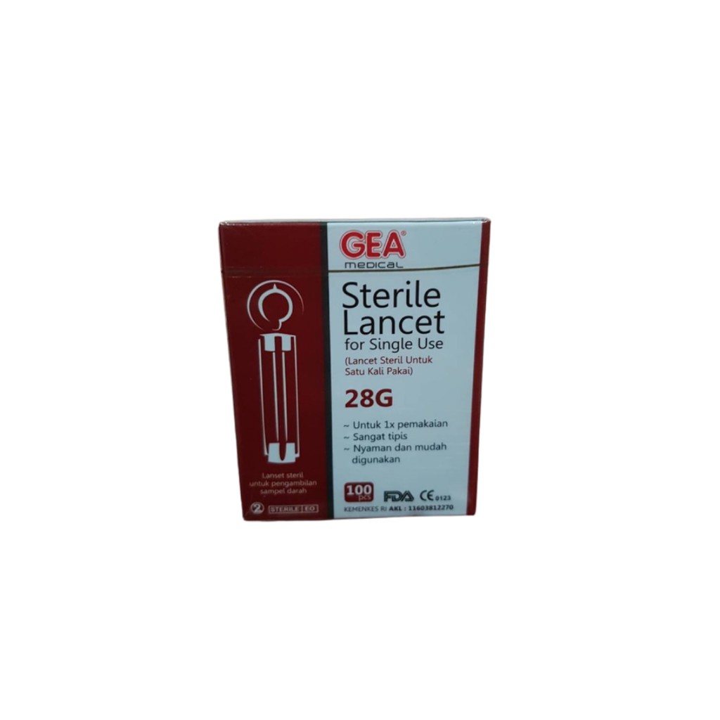 Jual Blood Lancet GEA 28G isi 100 Shopee Indonesia