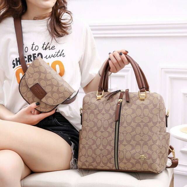 SALE Tas import ransel Coach* Shalsa HM8818 (2in1) wanita branded batam