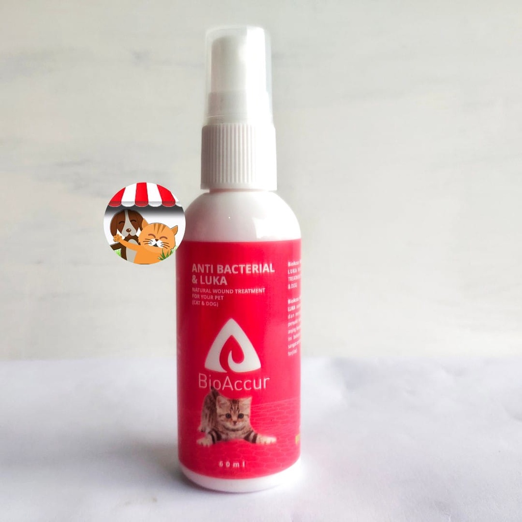 Bio Accur Anti Bacterial &amp; Luka Spray 60ml - Obat Luka Kucing Anjing