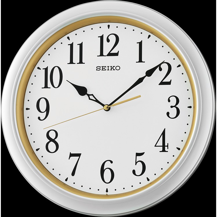 Seiko Wall Clock QXA680 White Dial Silver Case | Jam Dinding Seiko