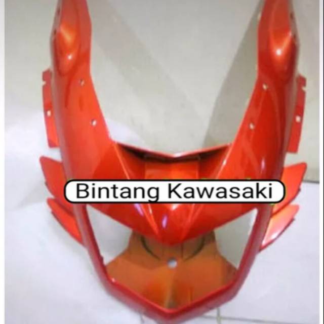 batok lampu depan batok barong atau cover lampu depan ninja rr new orange original
