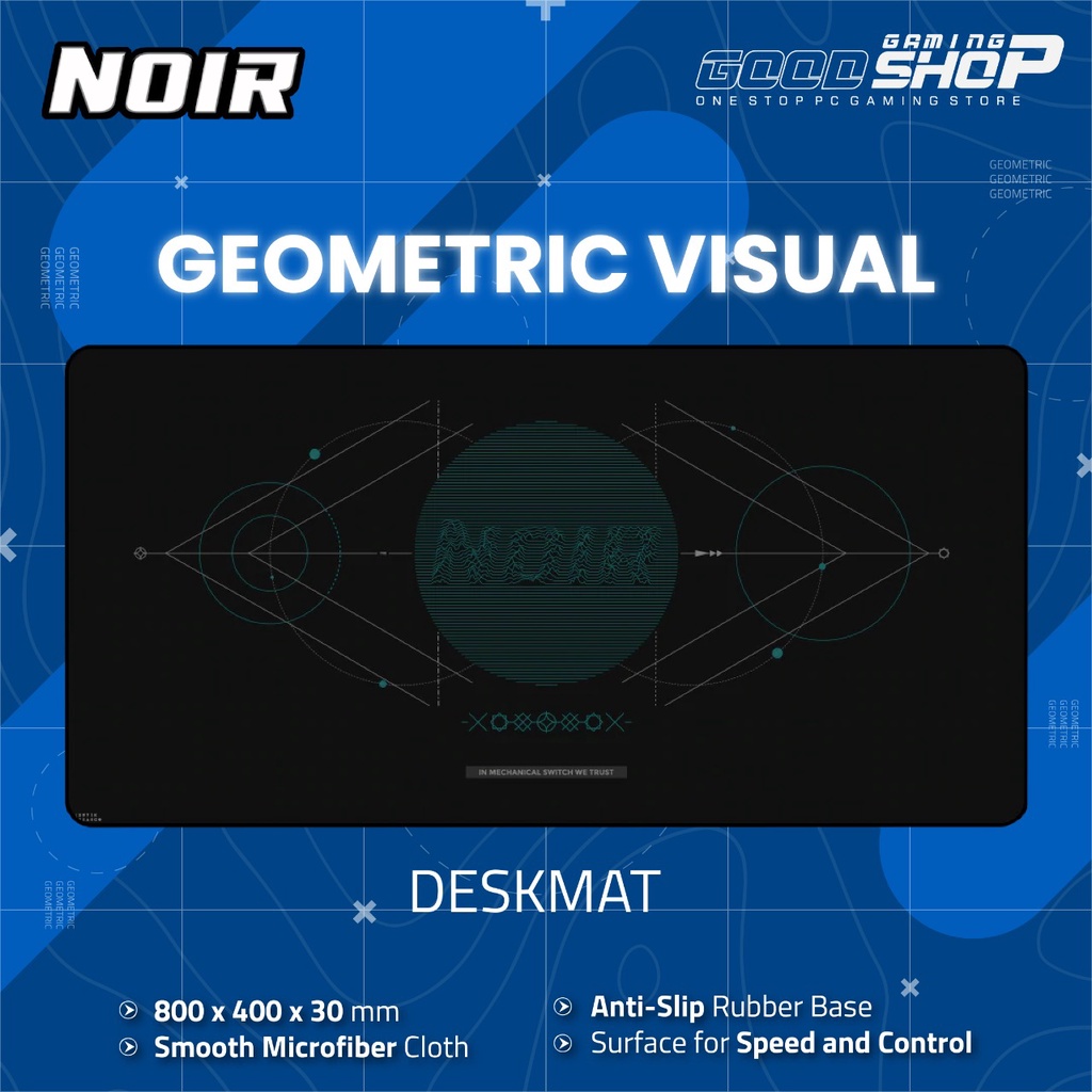 Noir Geometric Visual Deskmat Mousepad