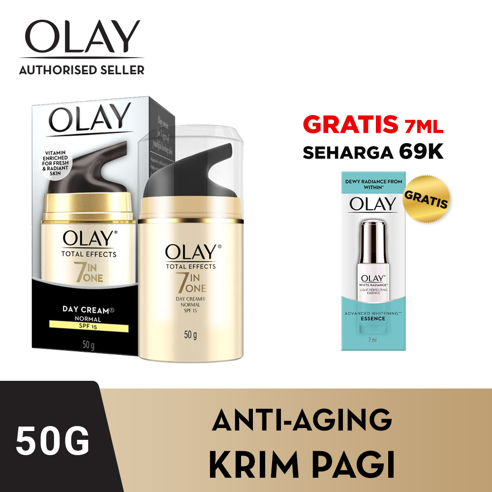 Olay Total Effects 7 in One Day Cream SPF 15 50 gr FREE WR Essence 7 ml