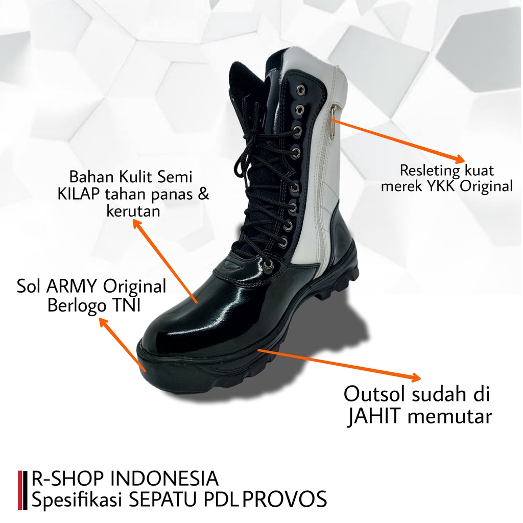 Sepatu PDL Provos TNI AD AL AU Sepatu PKD Kilap Sepatu PDL TNI Berkualitas dan Terjangkau