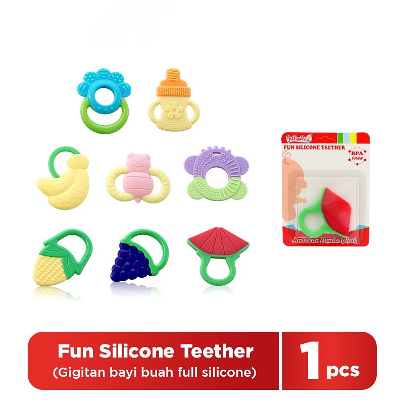 Gigitan Bayi Reliable - Water Teether Baby -Silicone Teether Warna - Fun Silicone Teether