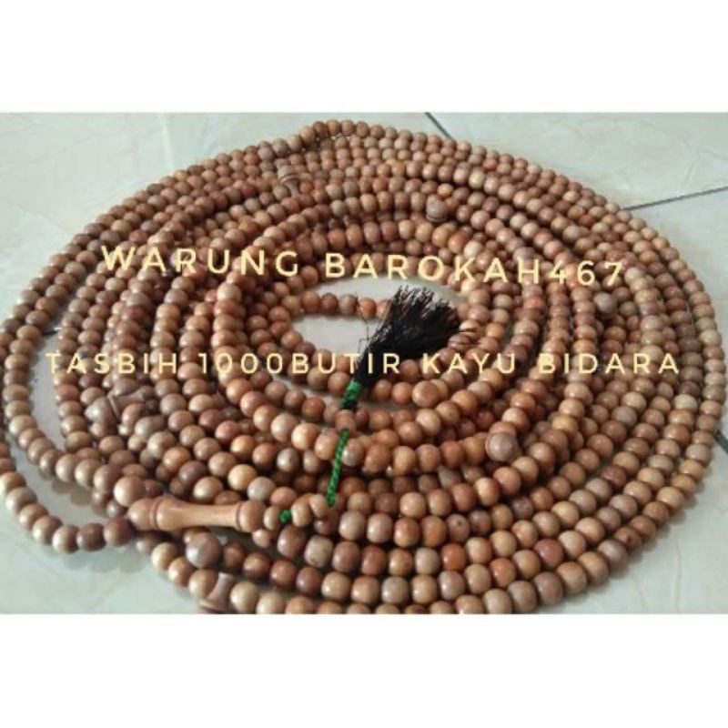 Tasbih Kayu Bidara Arab Asli 1000 Butir  bulat 8mm by TUTUL Handicraft