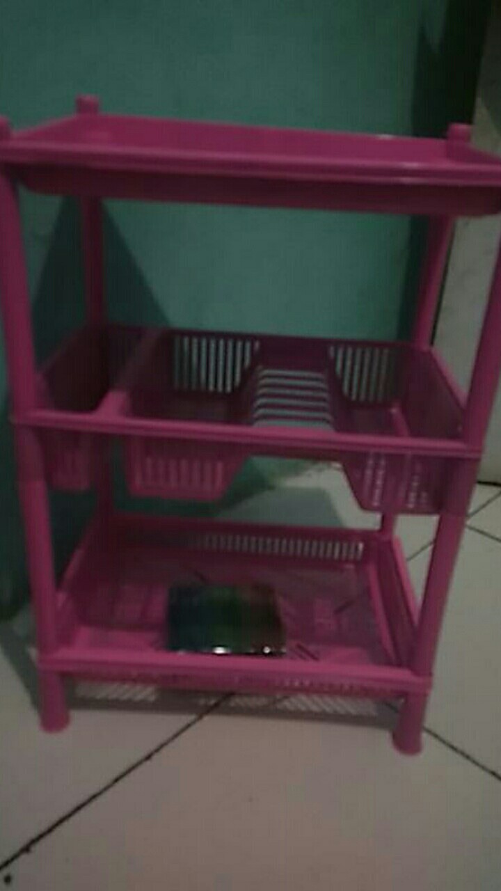 Rak Dapur Plastik 3 Susun Simple Modern