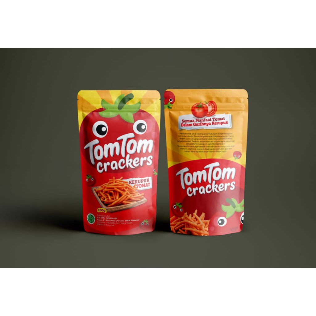

TOMTOM CRACKERS (Kripik Tomat/snack)