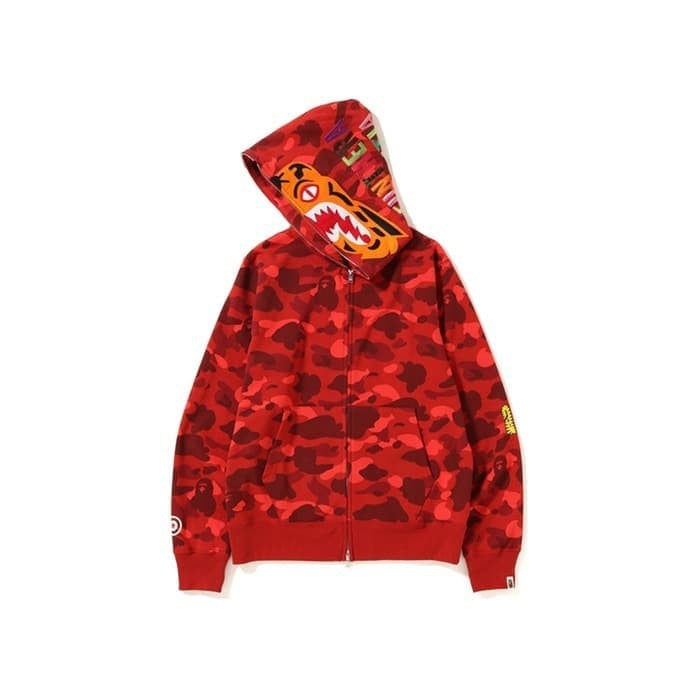 Bape Color Camo Tiger Full Zip Hoodie - 100% Original A Bathing Ape - L