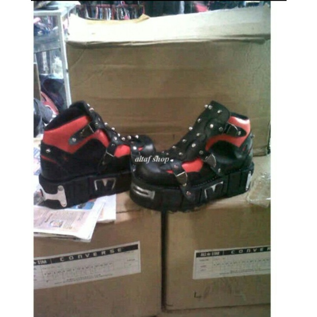 sepatu boots rockers punk sepatu bikers
