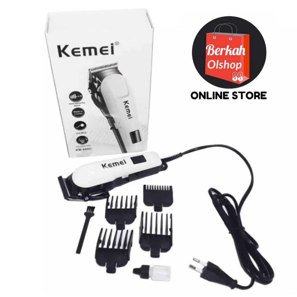 Berkah Oldshop 88 - Hair Clipper Kemei KM-809C Mesin Cukur Rambut Sistem Kabel Kemei 809C