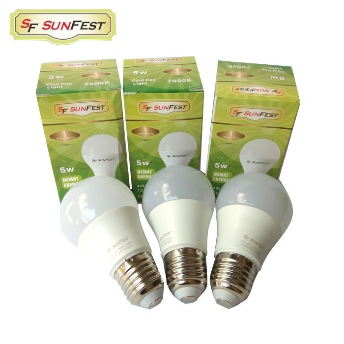 Sunfest Lampu Led 5 Watt Led Buld Lampu Led Bohlam 5 Watt
