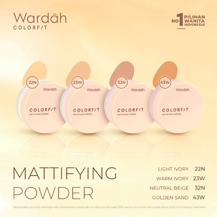 WARDAH Colorfit Mattifying Powder | Bedak Tabur | Loose Powder