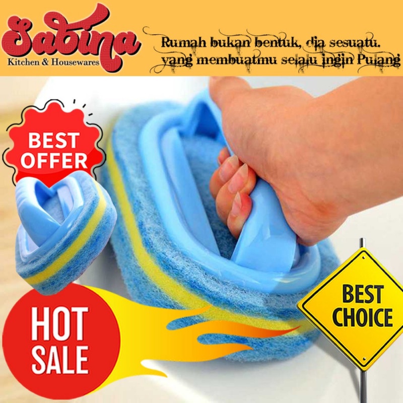 Sikat Pembersih Serbaguna Kamar Mandi WC Dapur Sponge Brush