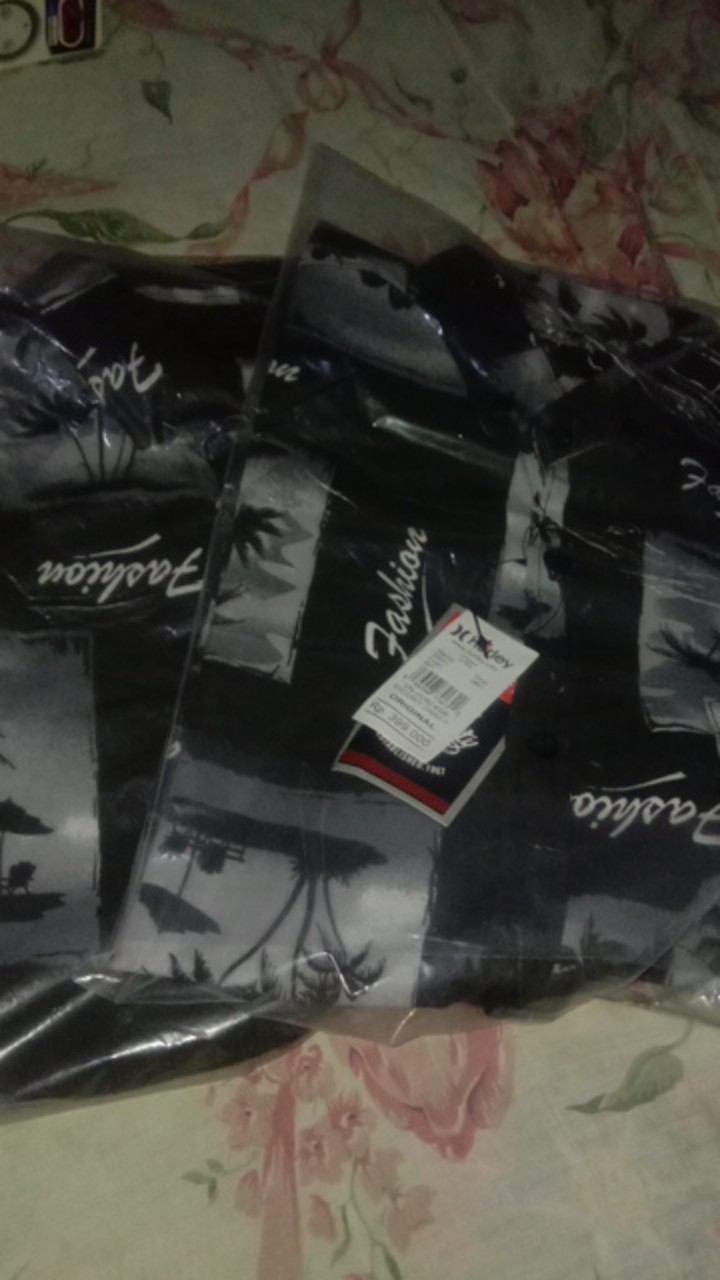 Hem Cowok Printing Kemeja Surfing Pria Motif Pantai Tie Die