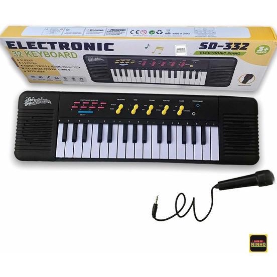 Mainan Edukasi Anak Electronic 32 Keyboard Piano Microphone SD-332 mR4