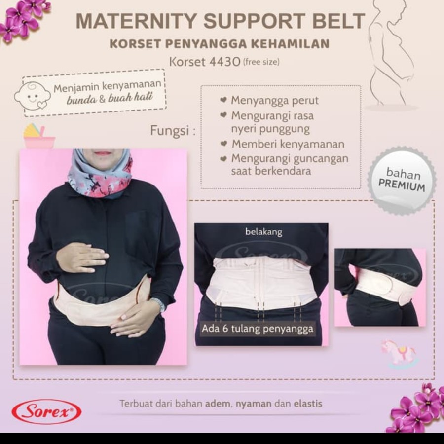 korset penyangga perut kehamilan ibu hamil sorex 4427 4430 4431 corset maternity support belt