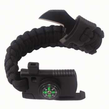 Gelang kompas Peluit Multifungsi Survival EDC Parachute Bracelet - B002-6