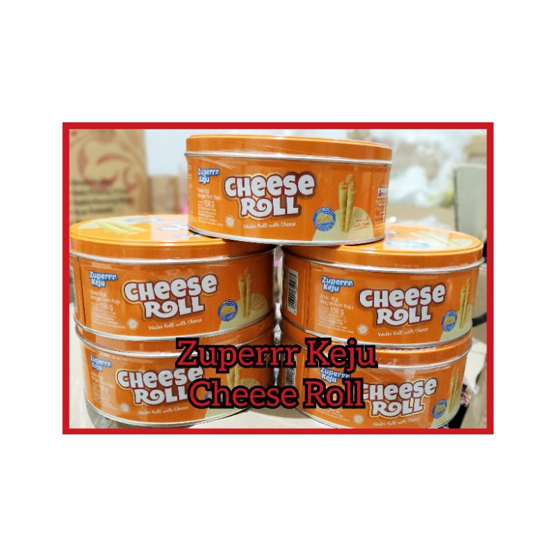 Zuperrr keju cheese roll @156gr/kaleng