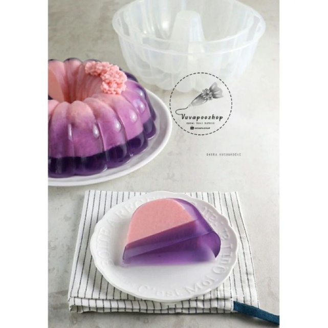 Puding Semburat isi 2pcs / Puding Polkadot Double / Cetakan Puding Semburat Double Plastik