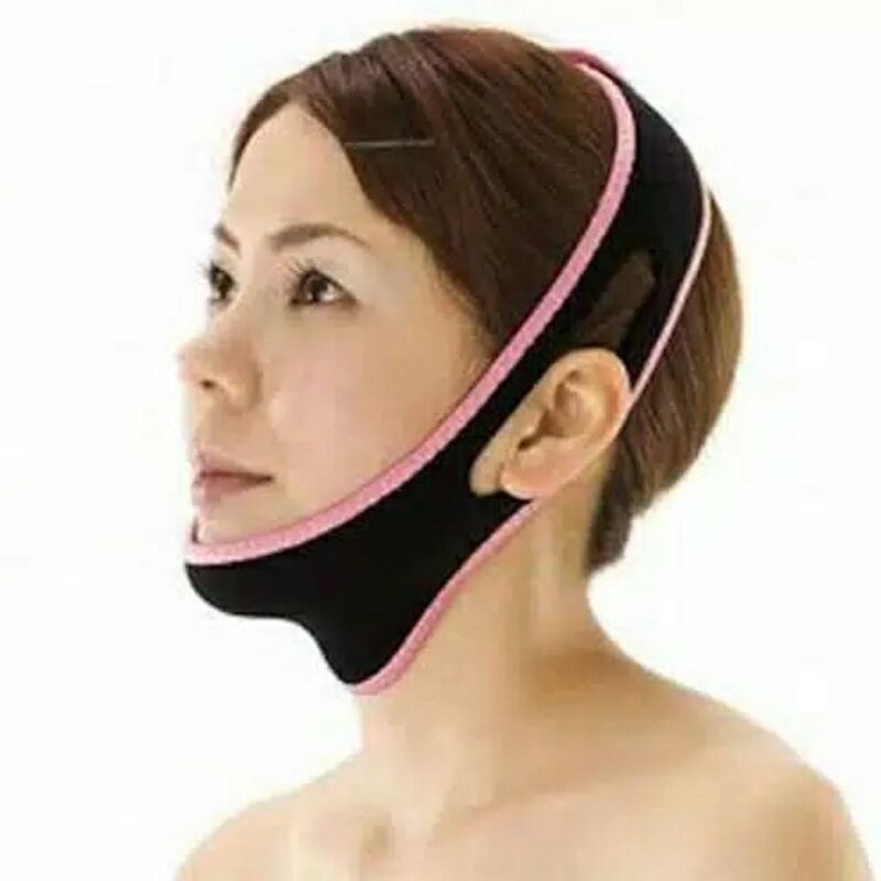 V SHAPE OVAL FACE LIFT BELT - SABUK PENIRUS WAJAH PIPI DAN DAGU - HITAM