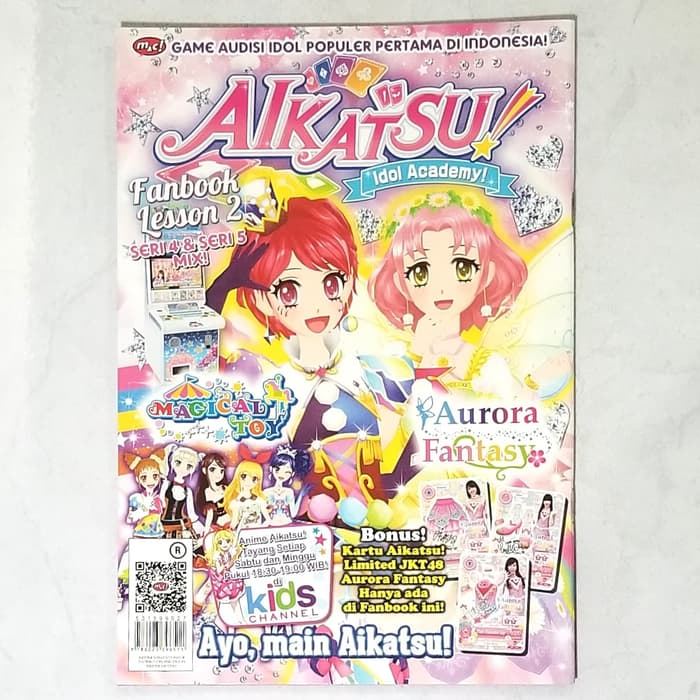 Aikatsu Fanbook lesson 2 majalah Aikatsu buku + bonus 3 kartu Bandai