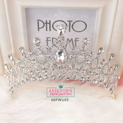 [PALING LARIS] MAHKOTA BRIDAL CROWN WEDDING AKSESORIS PENGANTIN PESTA MPW013