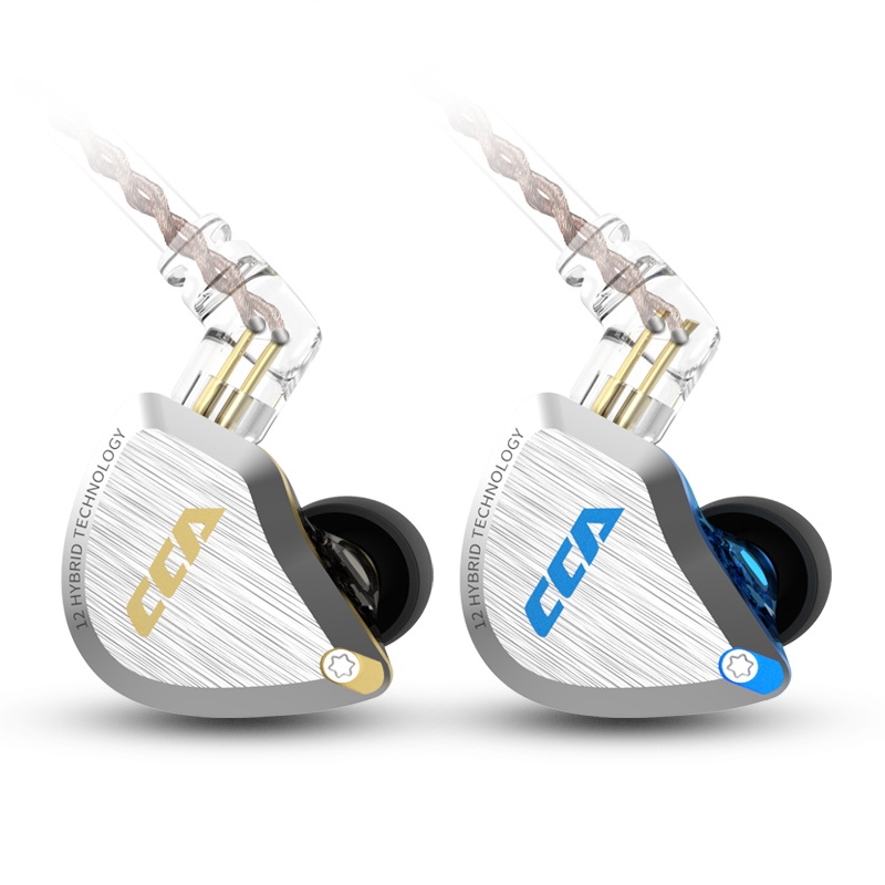 Cca C12 Earphone In Ear Hifi Bass 5ba + 1dd Hybrid Bahan Metal Dengan Fitur Noise Canceling