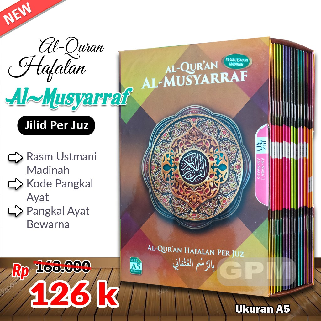 Al-Quran Hafalan Per Juz Al-Musyarraf (A5) Rasm Utsmani