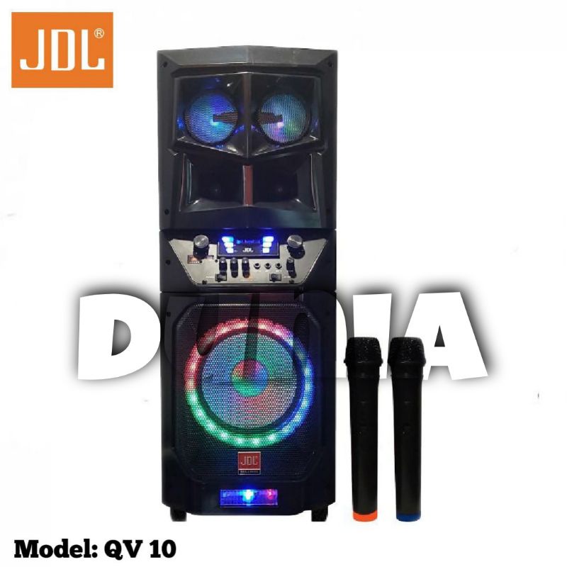 Speaker Portable Wireless JDL QV 10 Original 10 inch Bluetooth