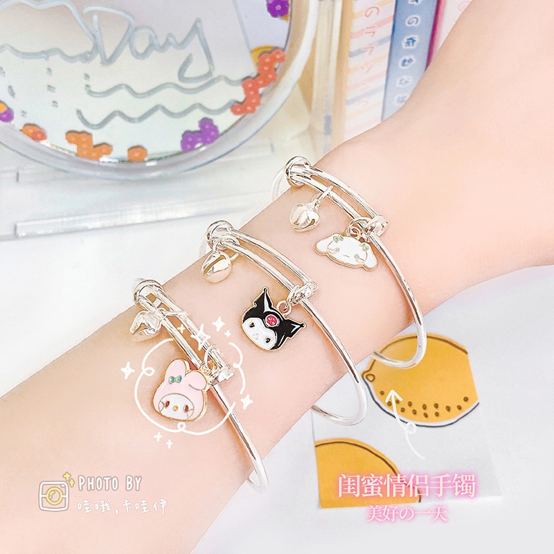 Lucu Kuromi Gelang Perempuan Kartun Bell Manis Unik Gelang Mahasiswa Pacar Pasangan Desain Gelang