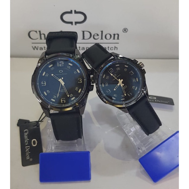 jam tangan couple charles delon ANTI AIR ORIGINAL
