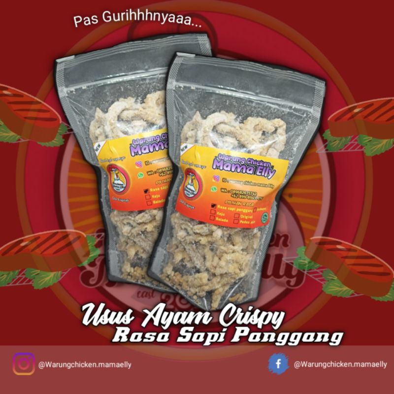 

Usus ayam crispy Sapi panggang