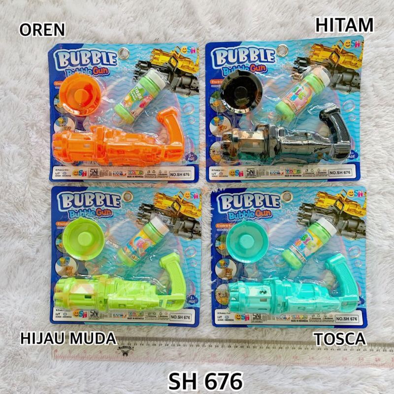Edufuntoys - BUBBLE GUN / Mainan Anak Tembak Bubble Gun Dolphin 5 Mata Gelembung Air Sabun SNI bubble dolphin 5 mata-gatling press